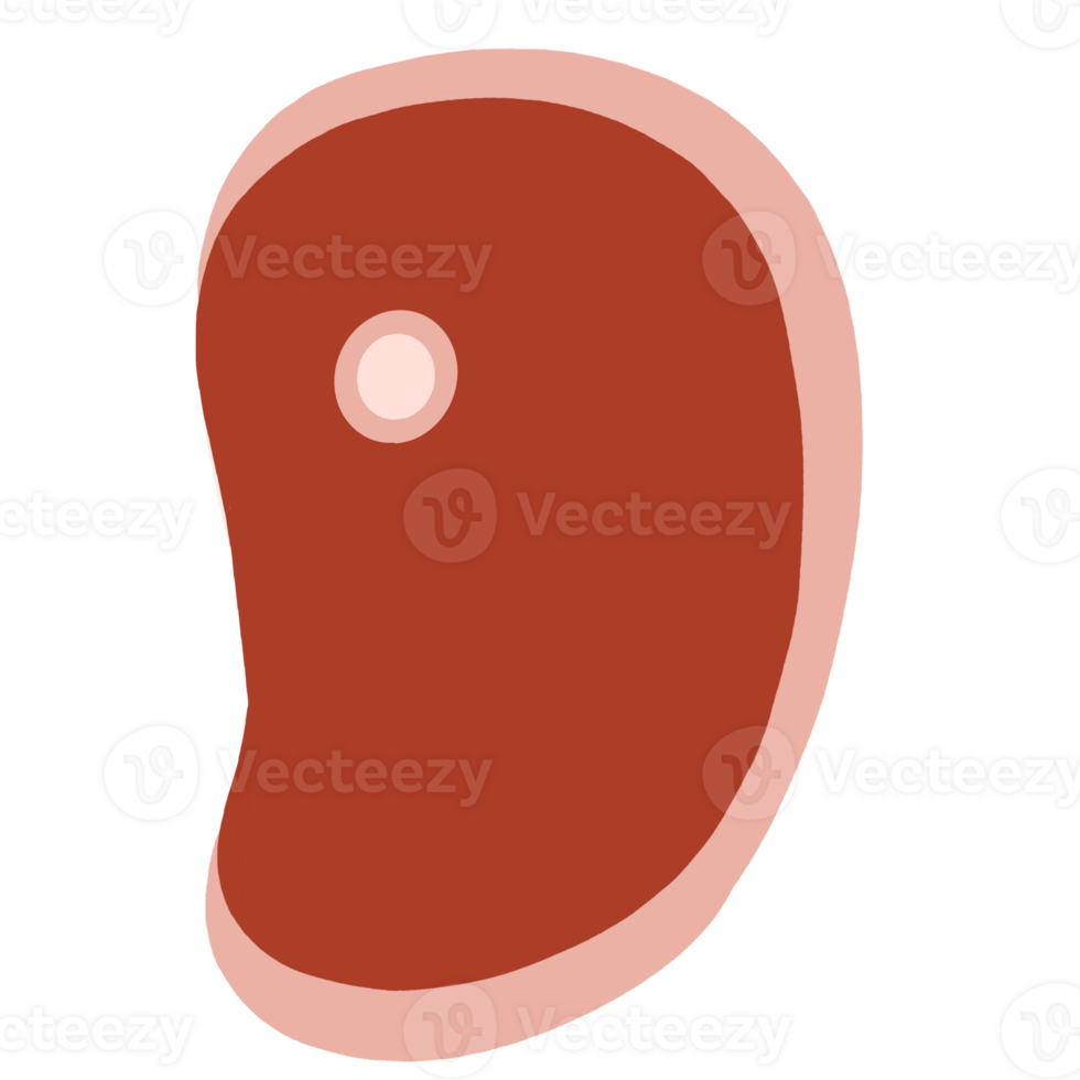 meat icon in cartoon style on transparent background png