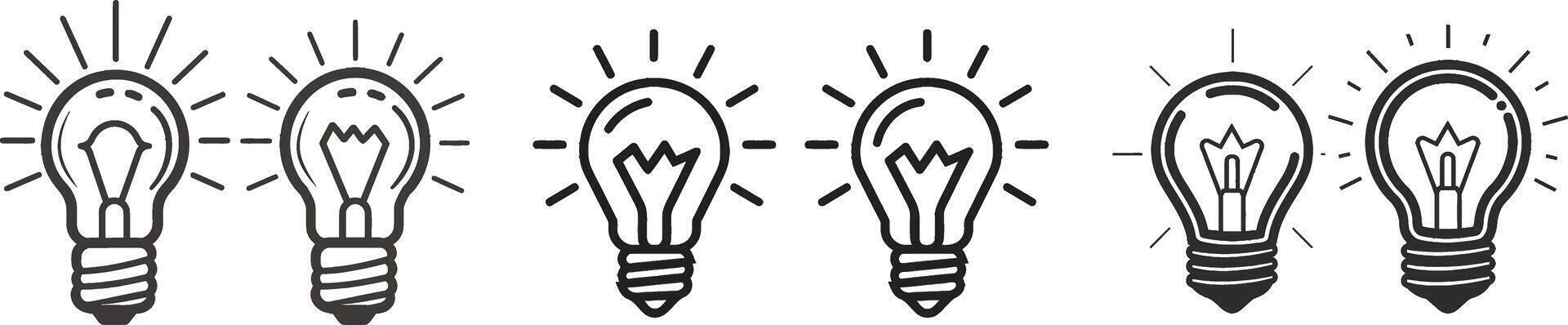 Light Bulb Icon Logo Illustration, Idea Symbol Template for Graphic and Web Design Collection vector