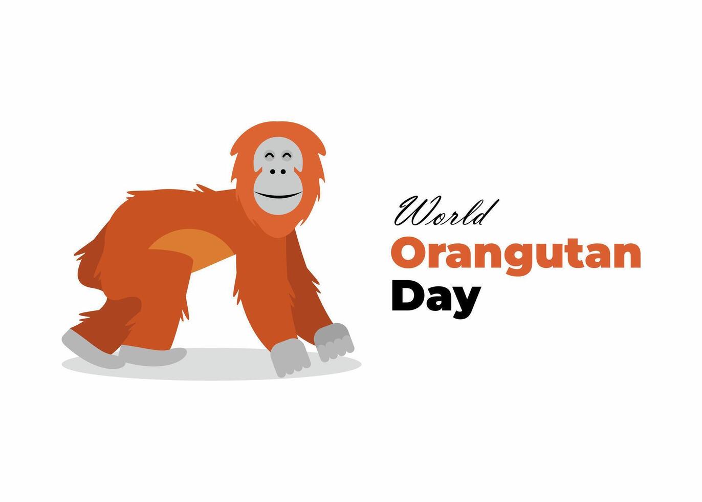 World orangutan day vector