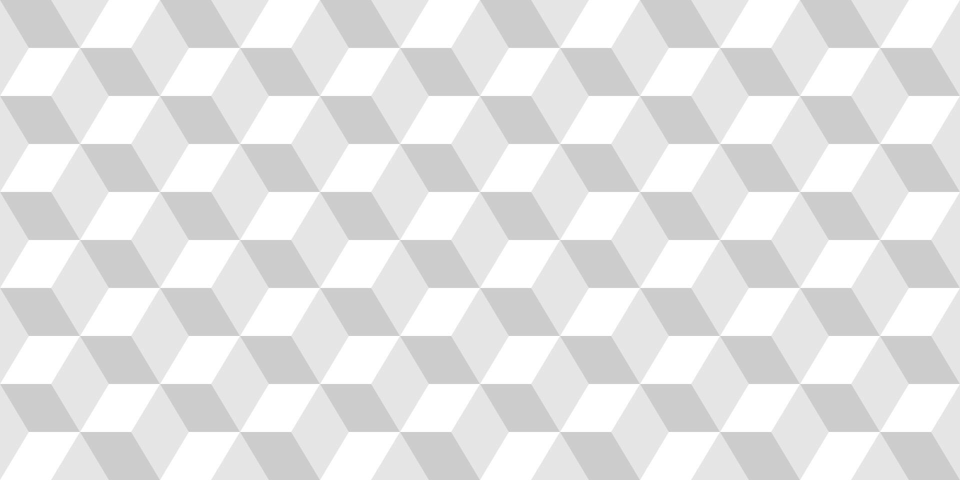 seamless geometric pattern. Modern cubes repeatable background. Decorative white and gray 3d tile texture vector
