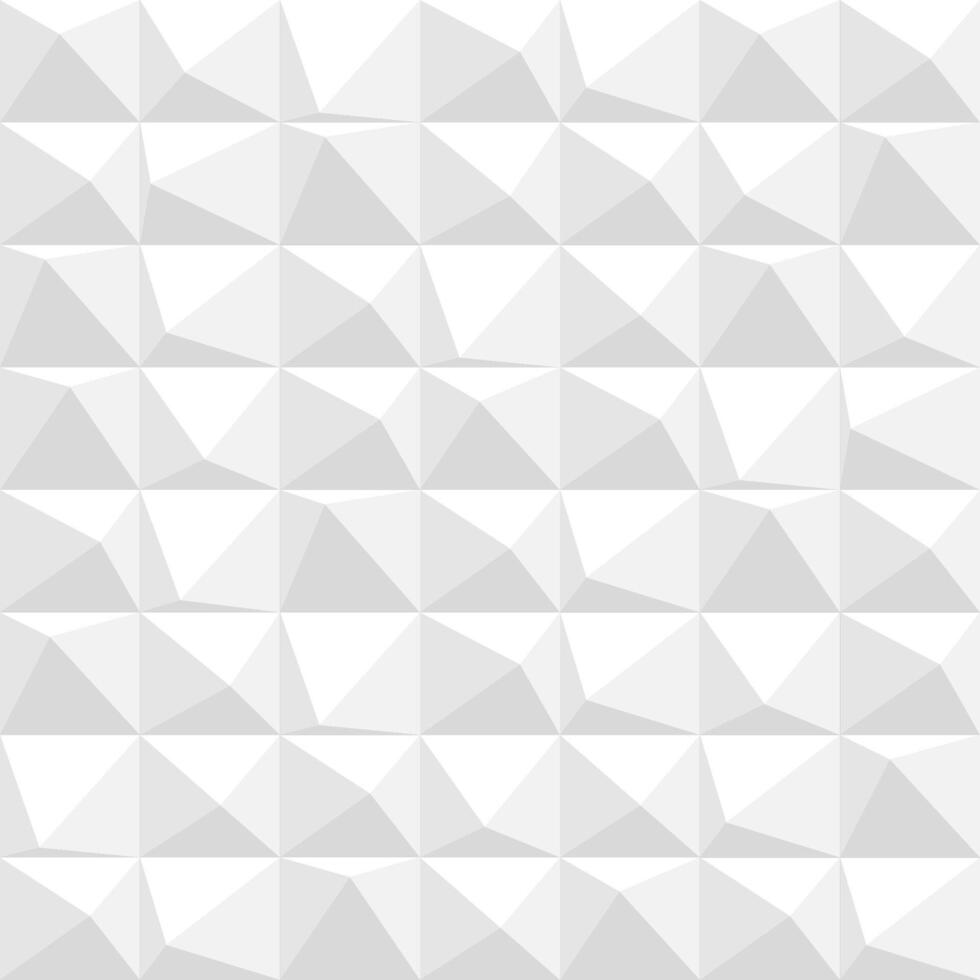 seamless geometric triangle pattern. Repeatable architecture creative background. Decorative endless white and gray 3d tile texture vector
