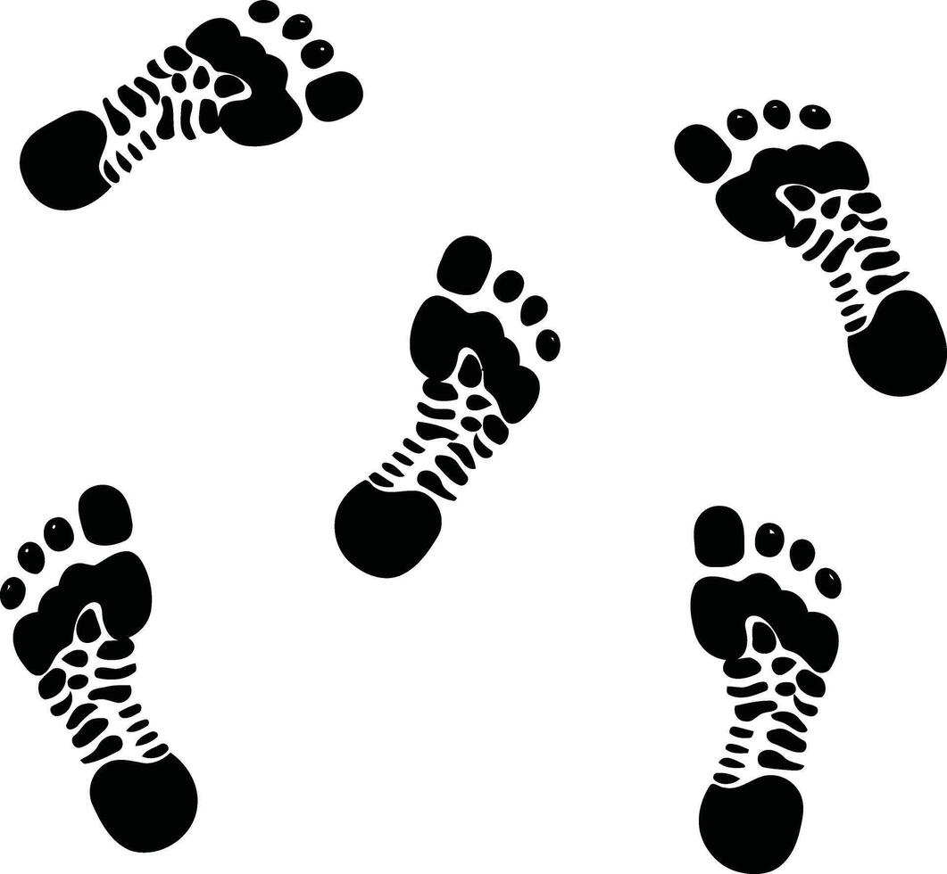 Flat Icon of Footprints for Apps and Websites vector