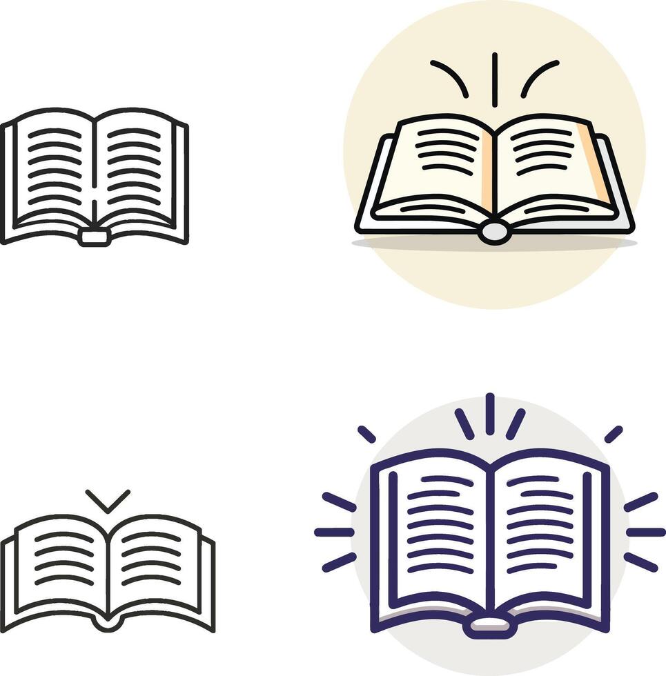 Set of Book Icons, Collection of Book Icon Designs for Signage vector