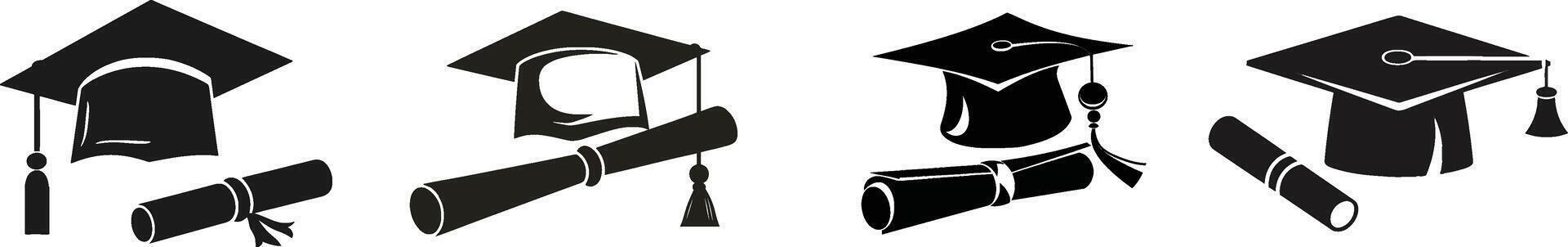 graduation caps clip art vector