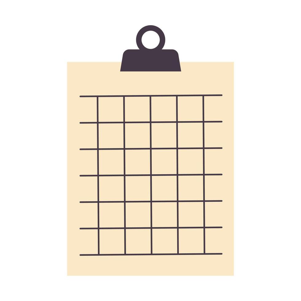 Memo notepad with pin. Cute lined notebook template for notes. vector