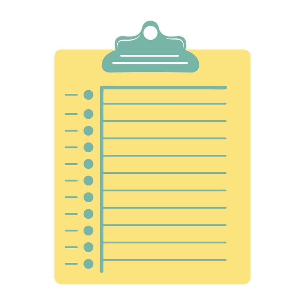 Memo notepad with pin. Cute lined notebook template for notes. vector