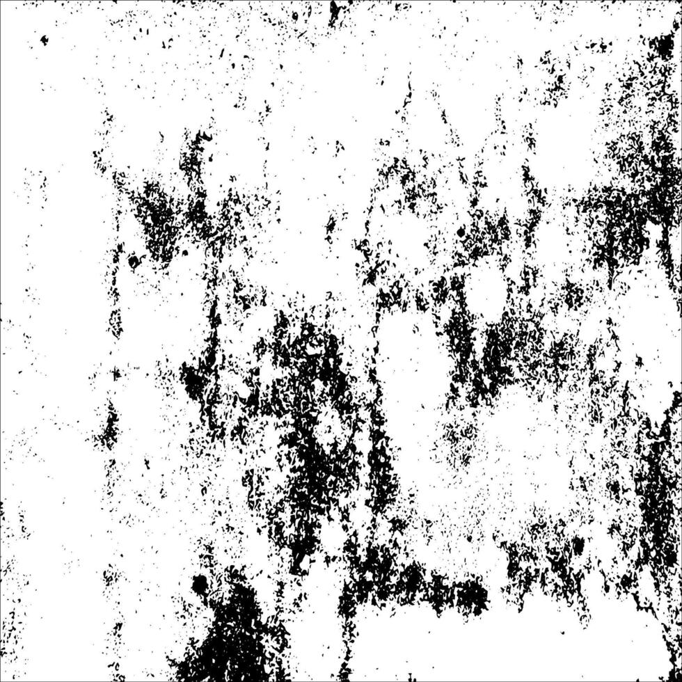 Shabby grunge texture of a concrete wall with moldy putty. Distressed overlay effect. Old scratched wall background. black and white illustration vector