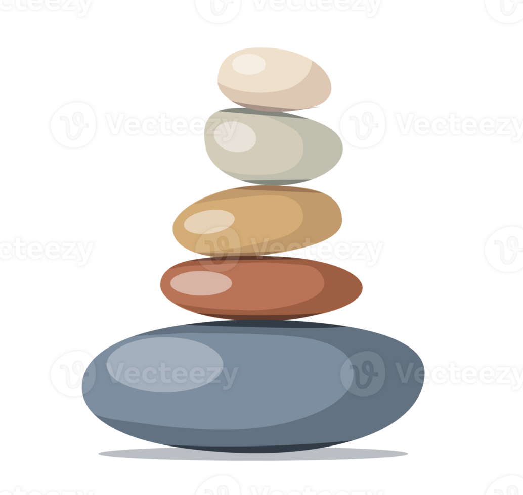 balanced stones in zen composition png