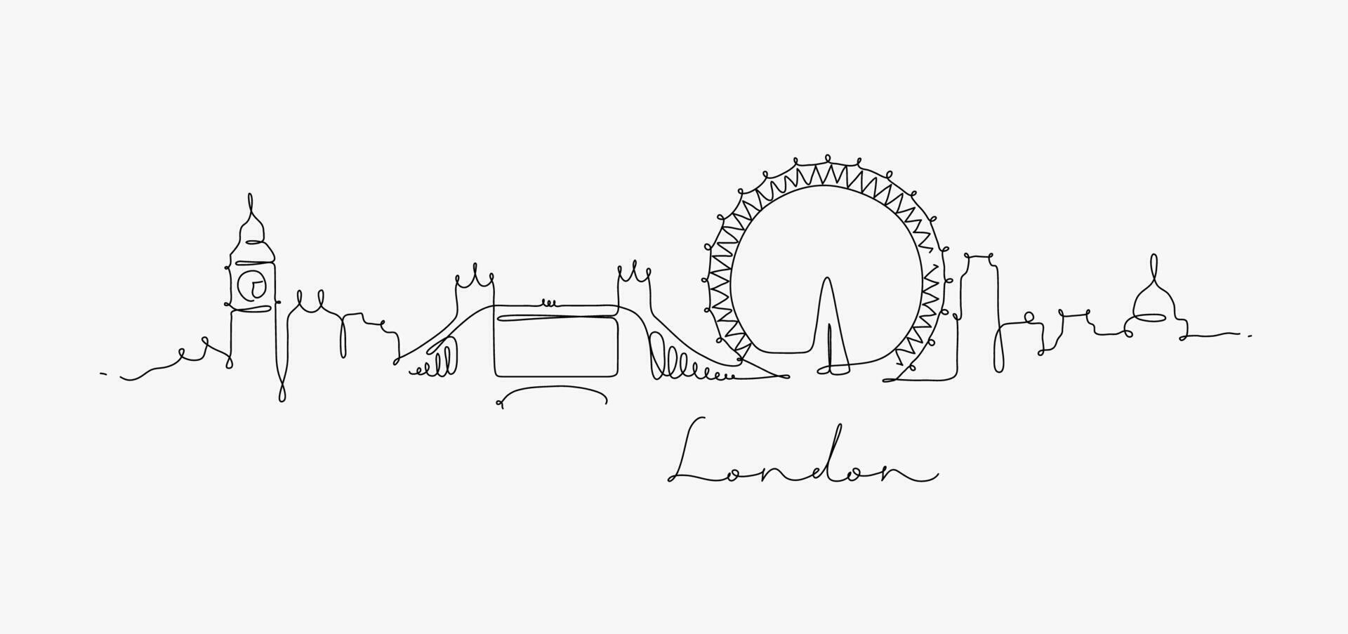 City silhouette las vegas in pen line style drawing with beige lines on white background vector