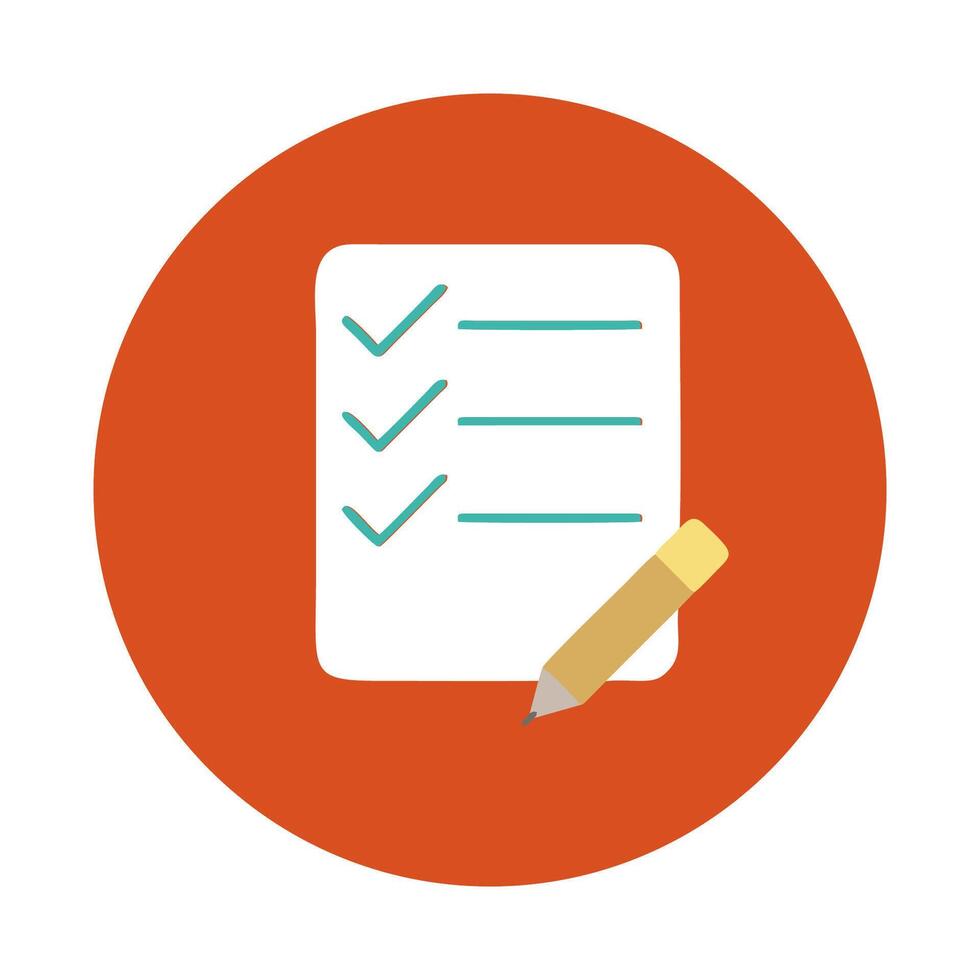 illustration of the checklist icon vector