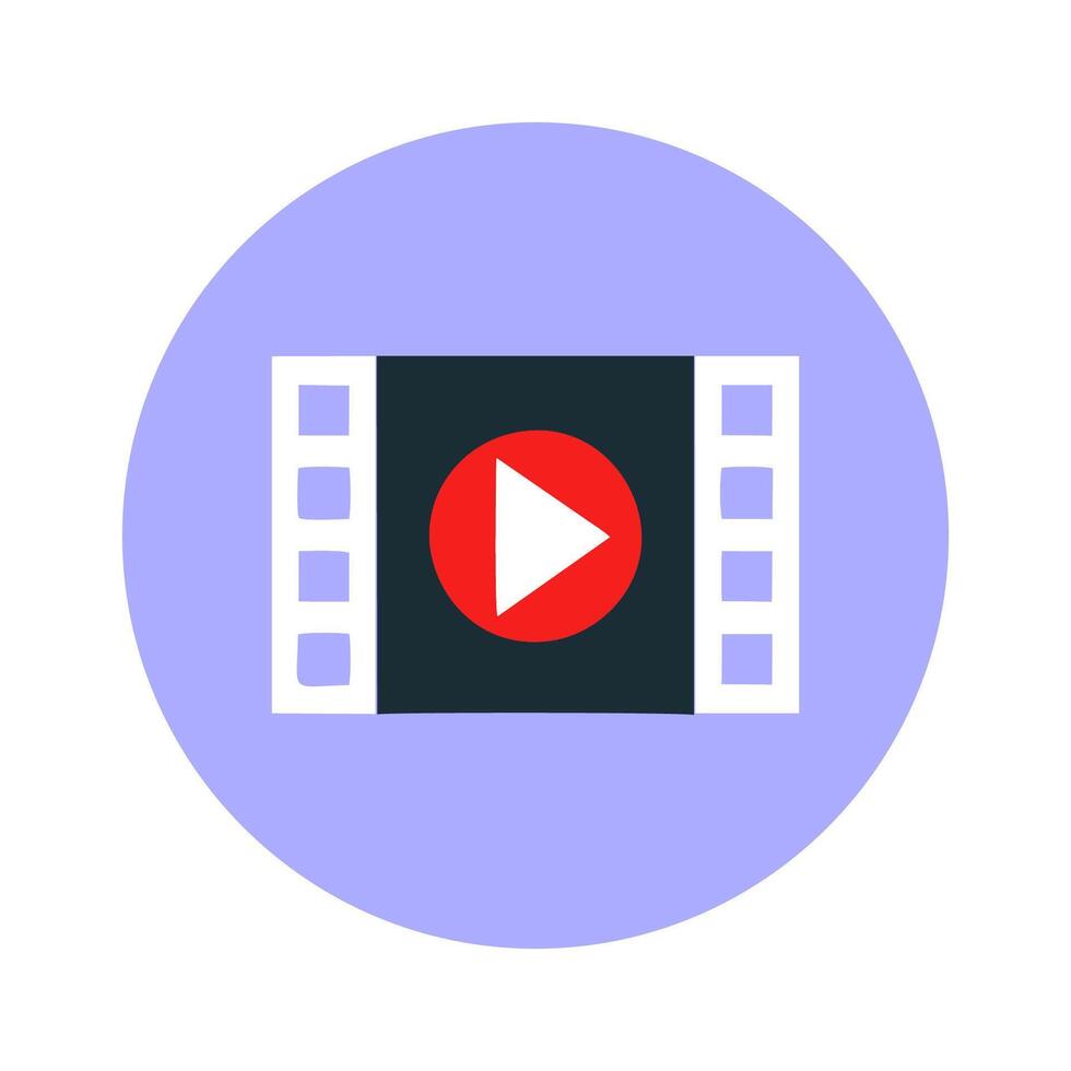illustration of the movie play icon vector