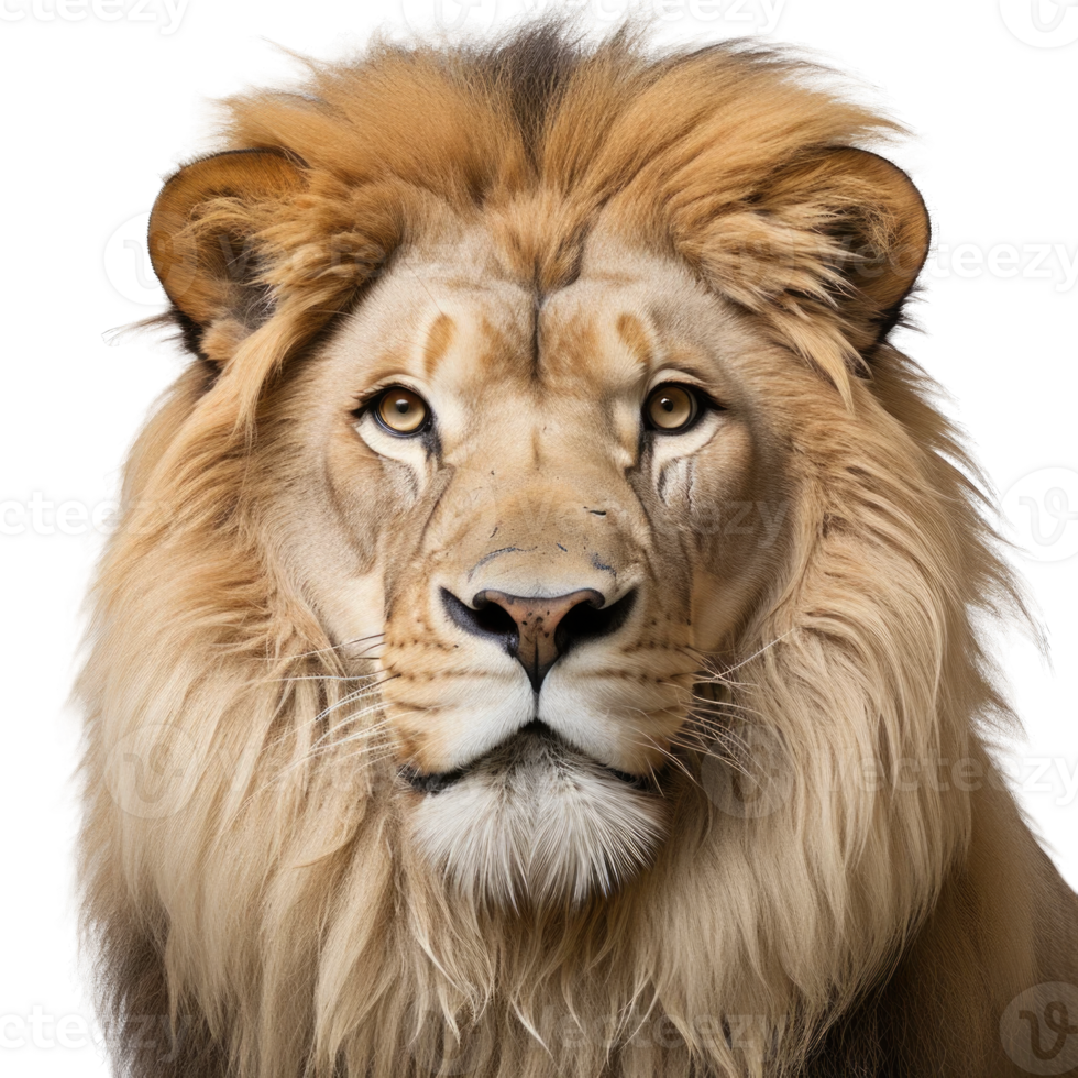 king lion on transparent background cutout png