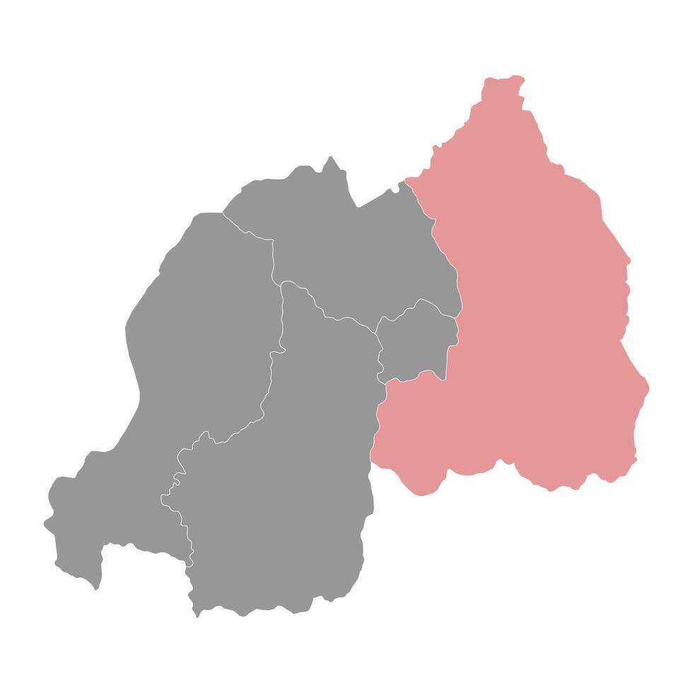 Eastern Province map, administrative division of Rwanda. illustration. vector