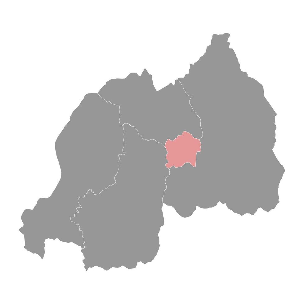 Kigali map, administrative division of Rwanda. illustration. vector