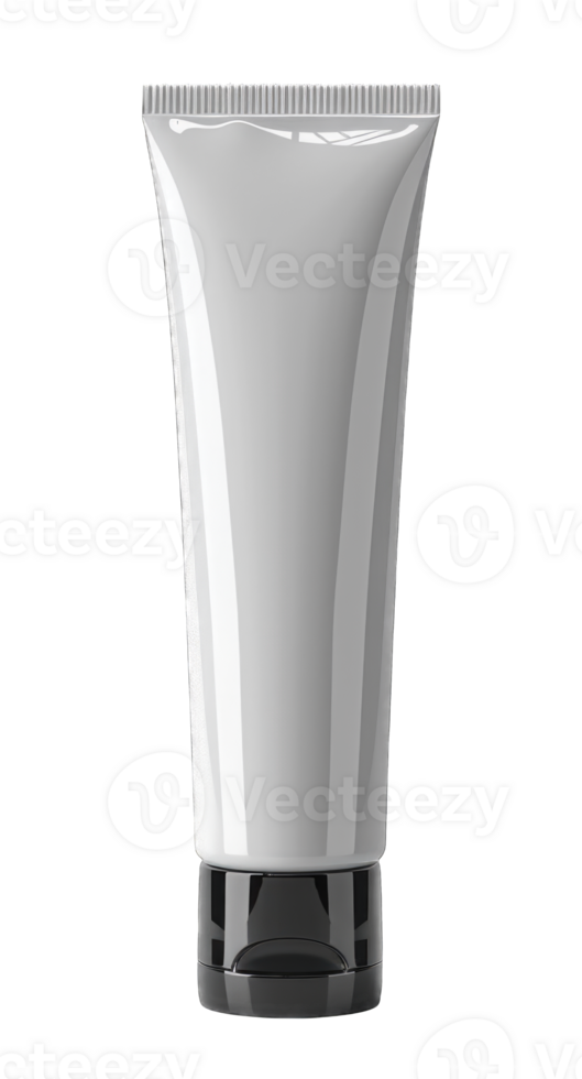 White cosmetic bottle copy space for text transparent background png