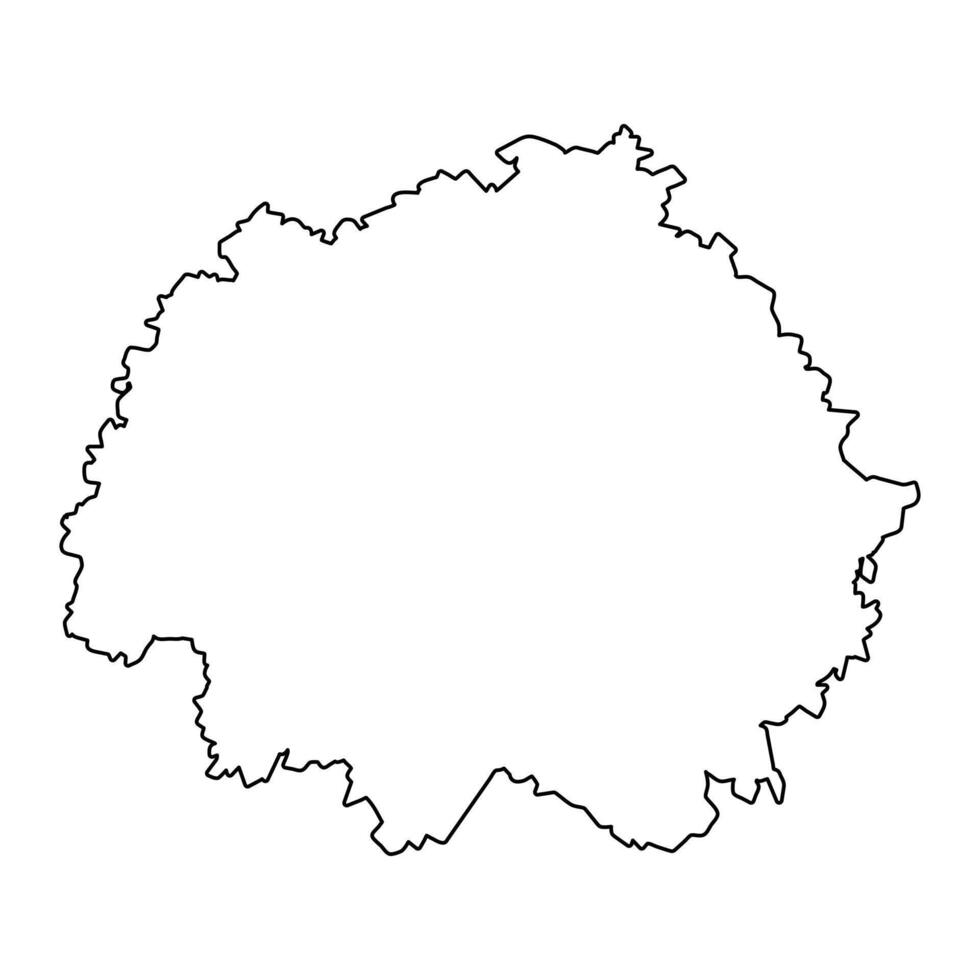 Ryazan Oblast map, administrative division of Russia. illustration. vector