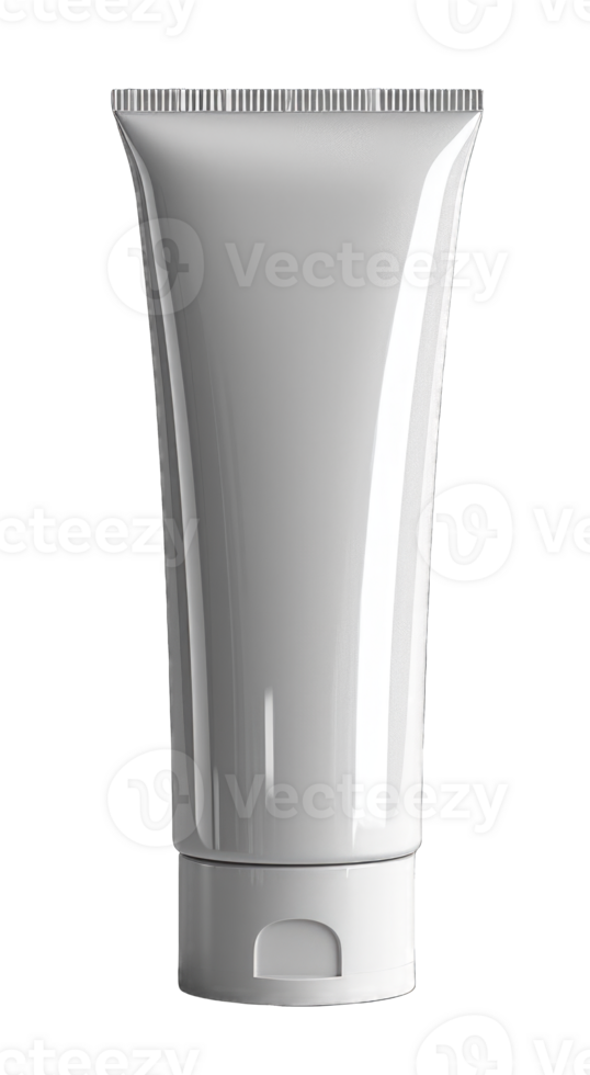 Blank white cosmetic bottle or face wash bottle copy space for text transparent background png