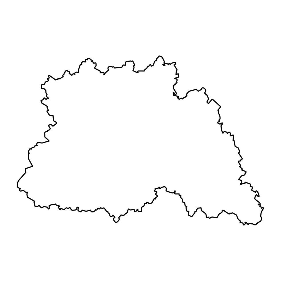 Novgorod Oblast map, administrative division of Russia. illustration. vector
