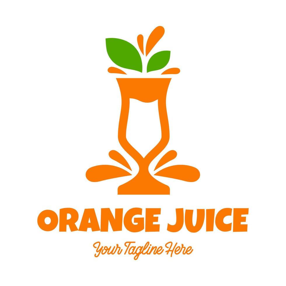 Fresh orange juice logo template design . Business logo for lemon juice, squeezed citrus, smoothies or lemonade. vector