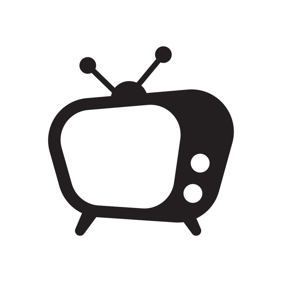 Tv Icon in flat style isolated on white background. Television symbol for your web site design, logo, app, UI. illustration, EPS10. vector