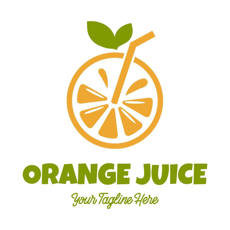 Fresh orange juice logo template design . Business logo for lemon juice, squeezed citrus, smoothies or lemonade. vector