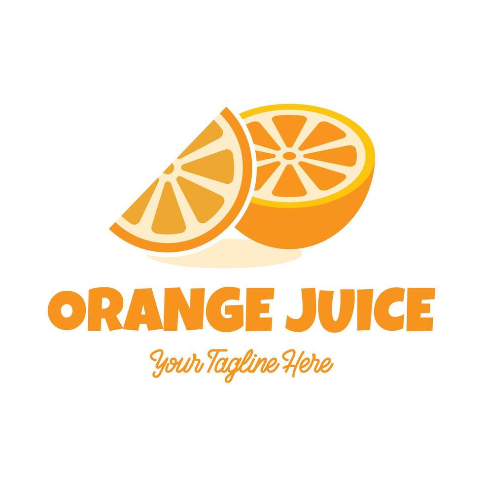 Fresh orange juice logo template design . Business logo for lemon juice, squeezed citrus, smoothies or lemonade. vector