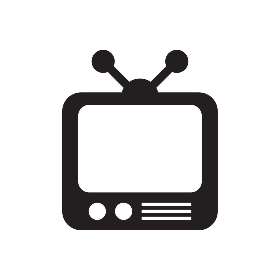Tv Icon in flat style isolated on white background. Television symbol for your web site design, logo, app, UI. illustration, EPS10. vector