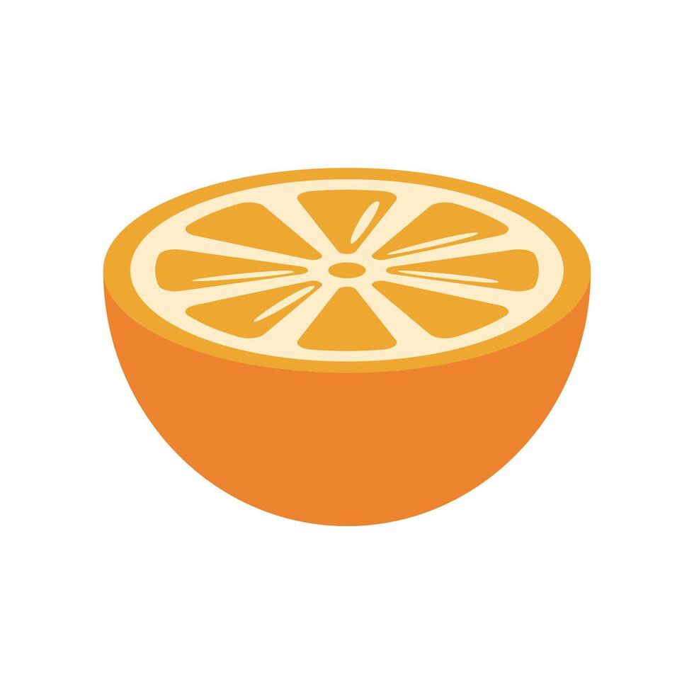 Lemon, orange icon in flat color style, isolated on white background vector