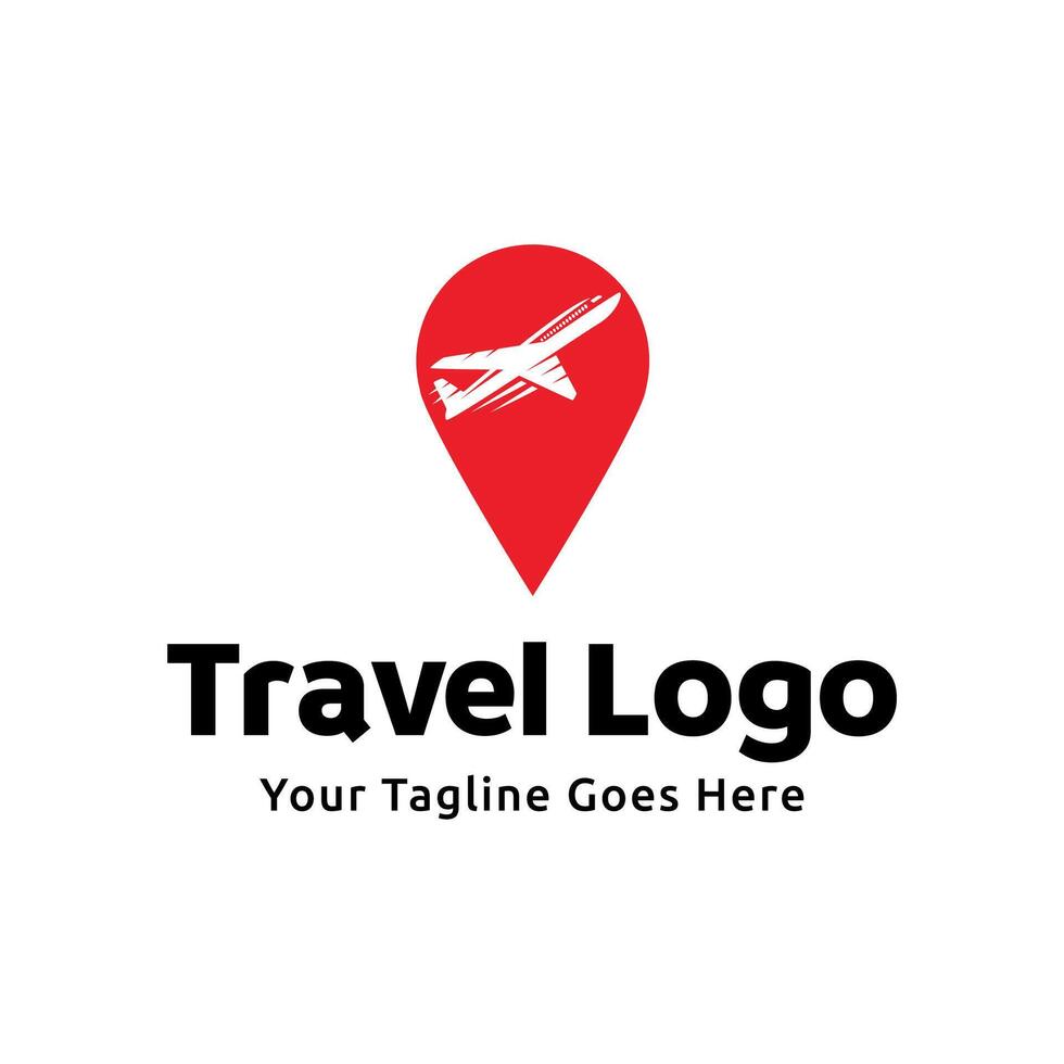 Pin map illustration for travel icon logo design vector