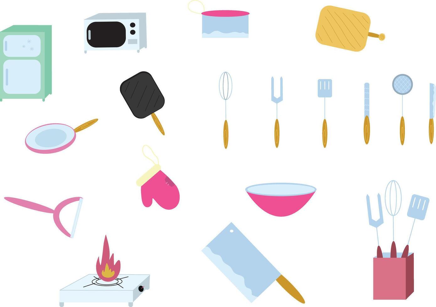 kitchen cookware cooking vector