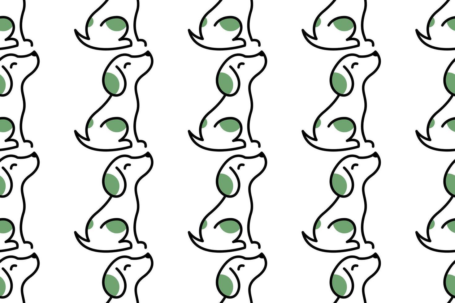 Cute dog seamless pattern background vector