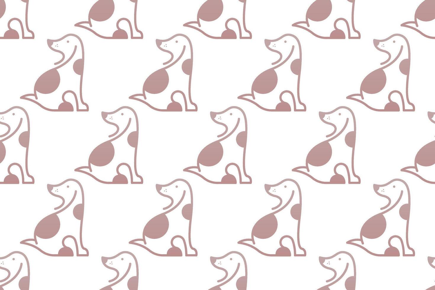 Cute dog seamless pattern background vector