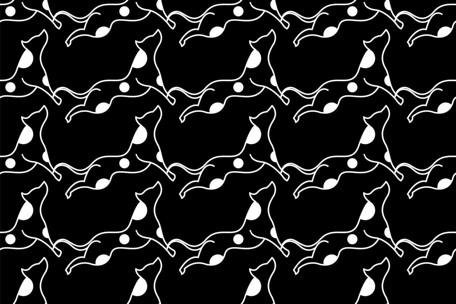 Cute dog seamless pattern background vector