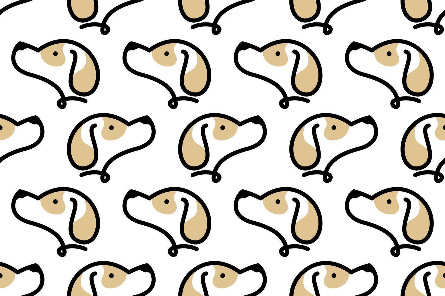 Cute dog seamless pattern background vector