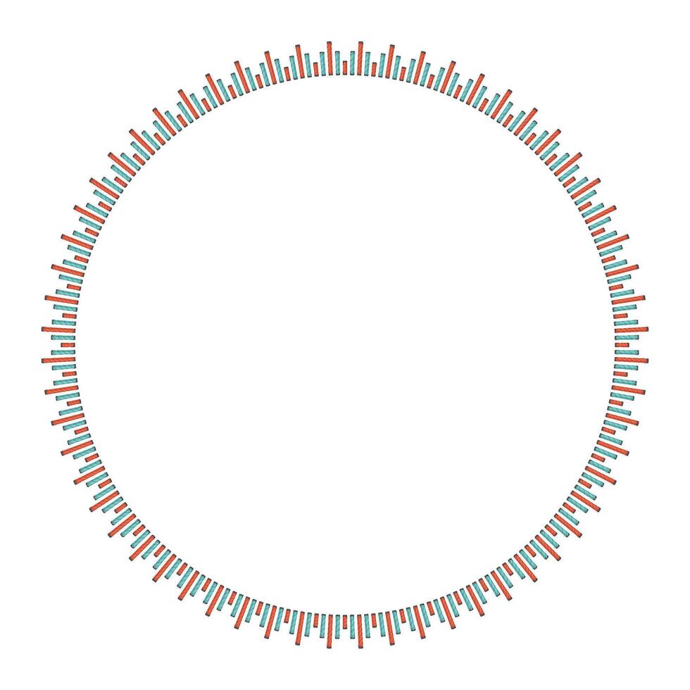 Abstract Textured Equalizer Round Frame vector