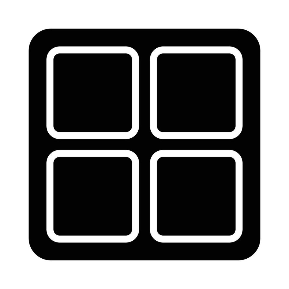 Simple Chocolate glyph icon. The icon can be used for websites, print templates, presentation templates, illustrations, etc vector