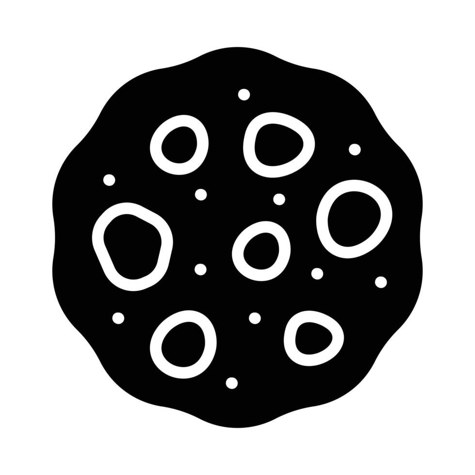 Simple Cookie glyph icon. The icon can be used for websites, print templates, presentation templates, illustrations, etc vector