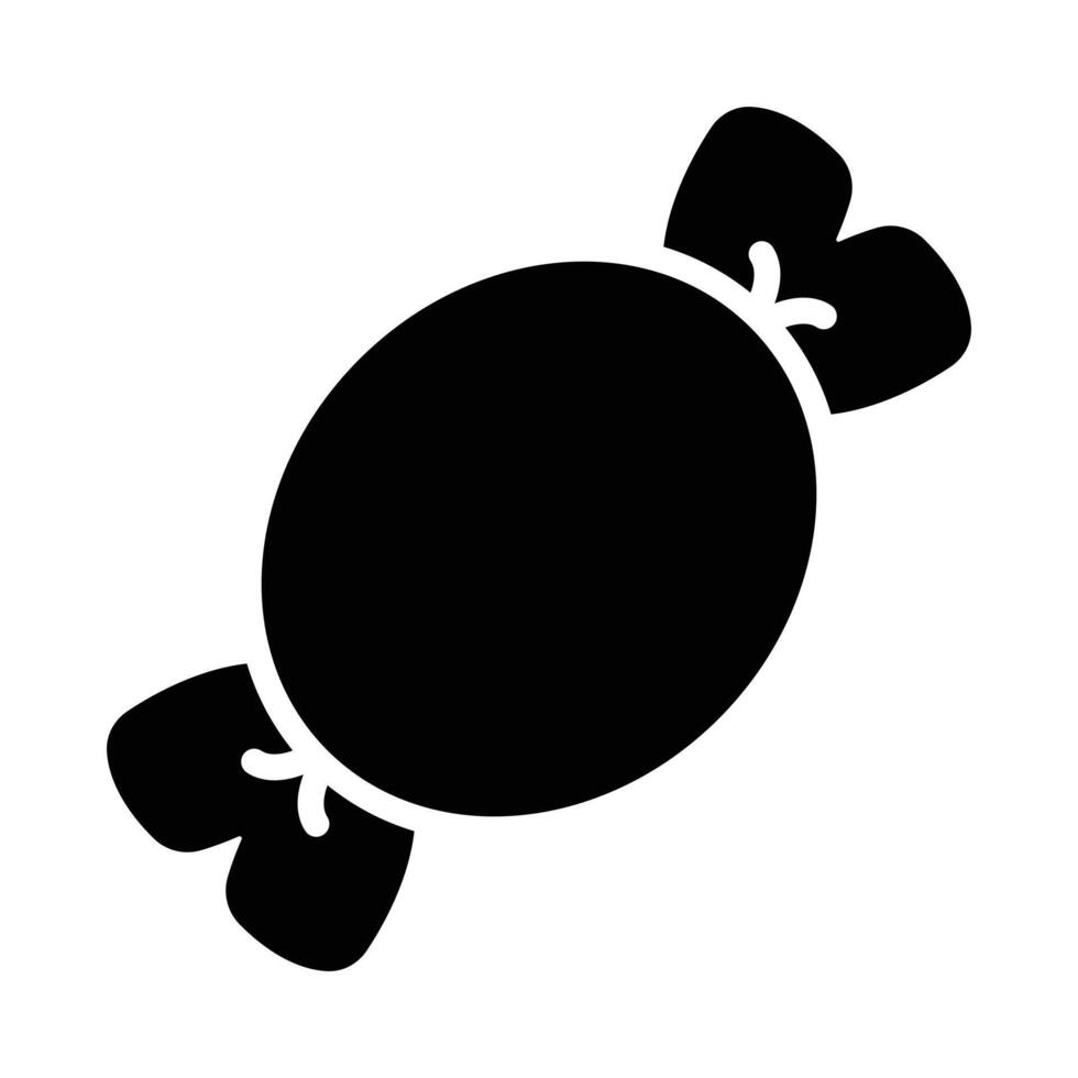 Simple Candy glyph icon. The icon can be used for websites, print templates, presentation templates, illustrations, etc vector