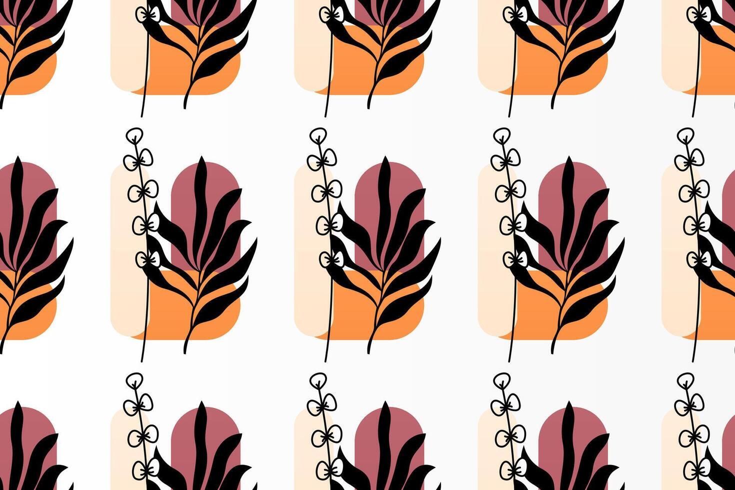 Abstract boho floral seamless pattern background vector