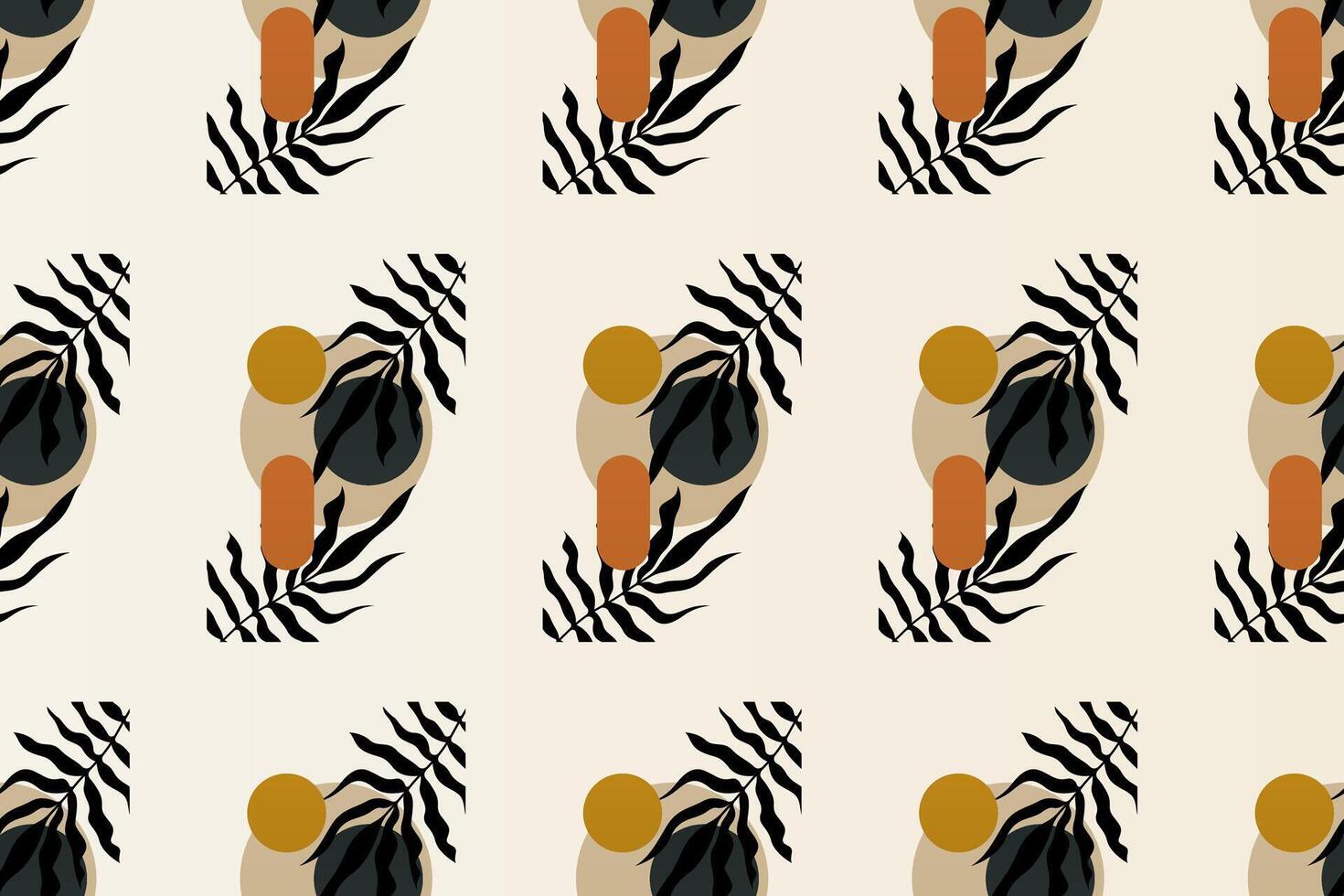 Abstract boho floral seamless pattern background vector