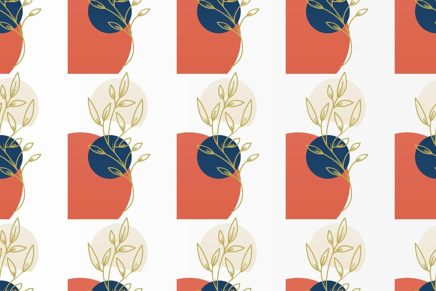 Abstract boho floral seamless pattern background vector