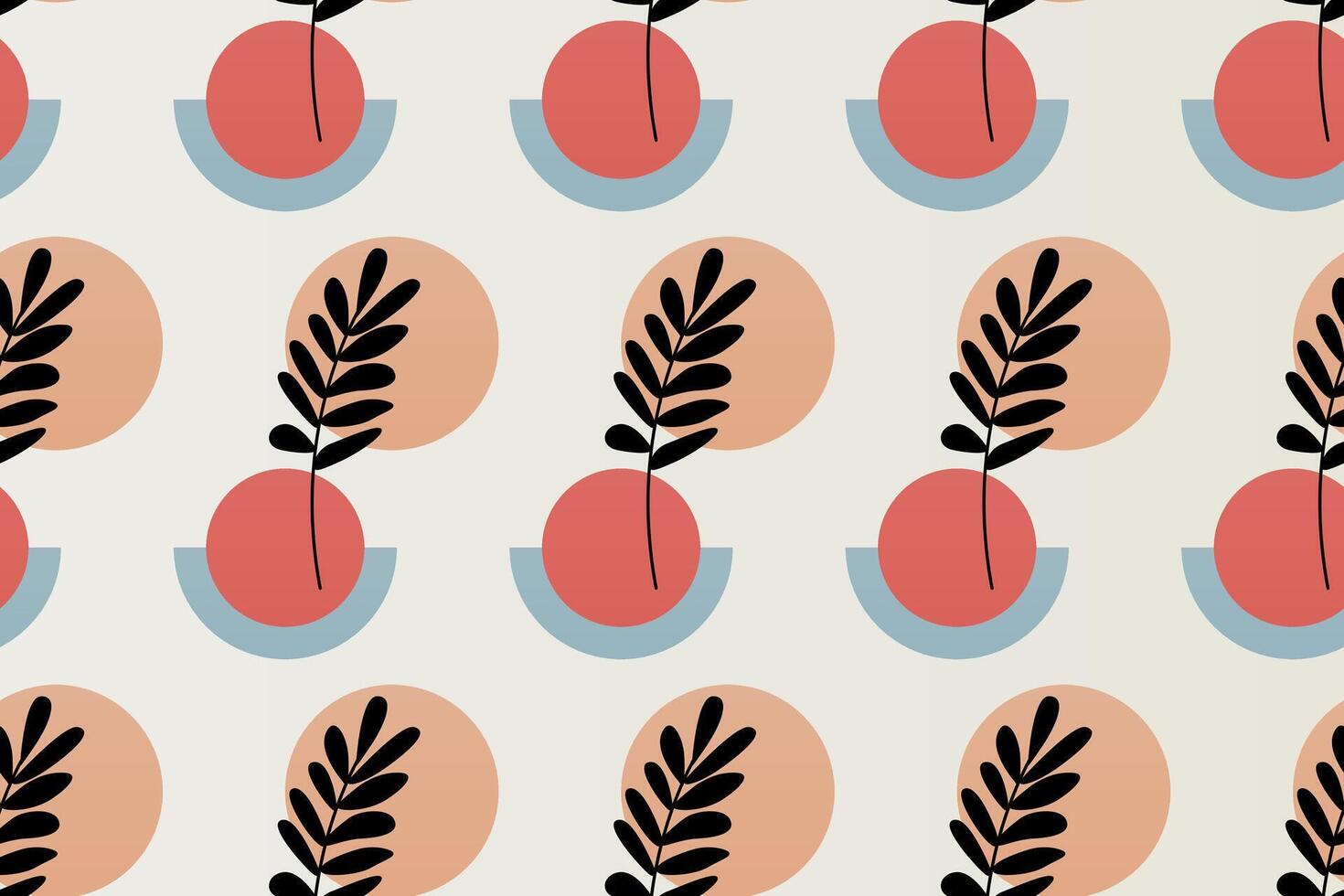 Abstract boho floral seamless pattern background vector