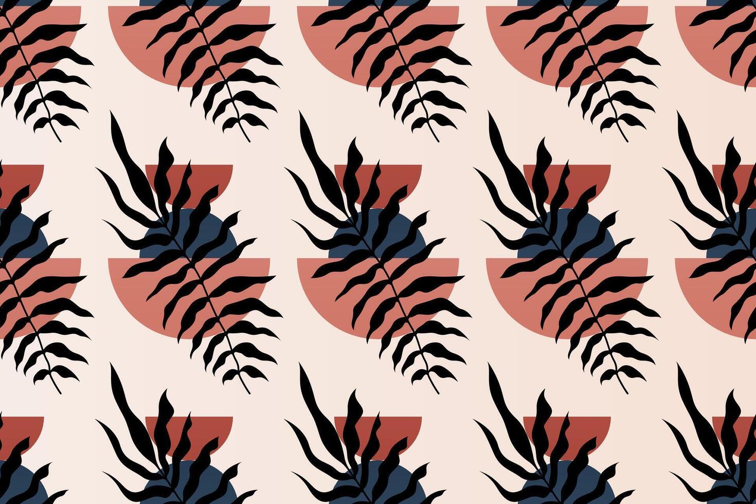 Abstract boho floral seamless pattern background vector