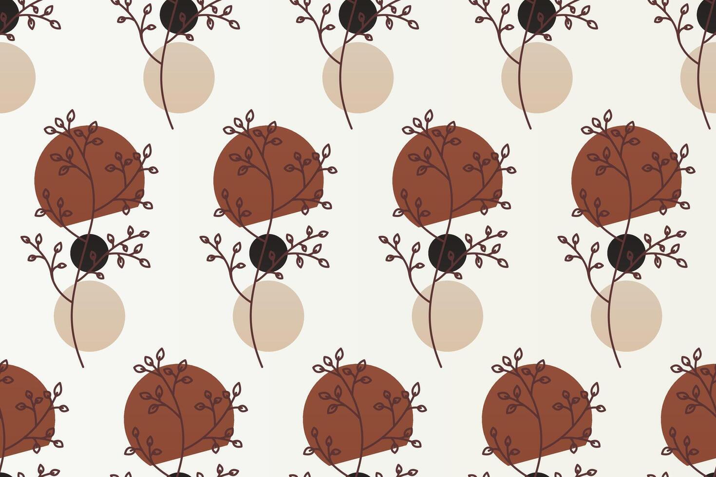 Abstract boho floral seamless pattern background vector