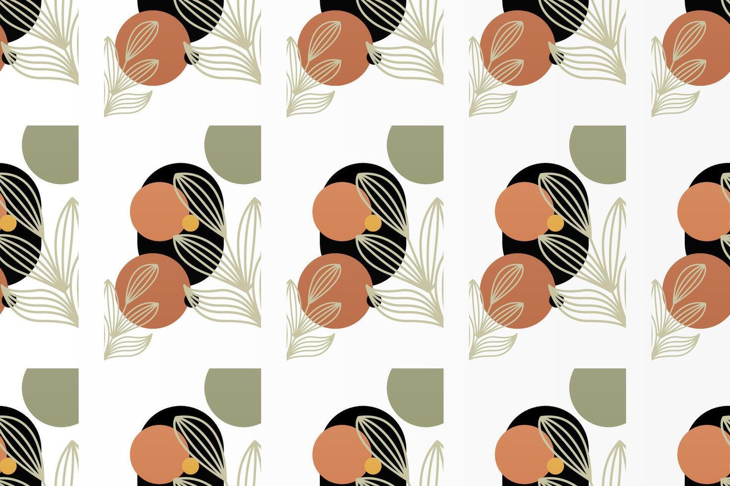 Abstract boho floral seamless pattern background vector