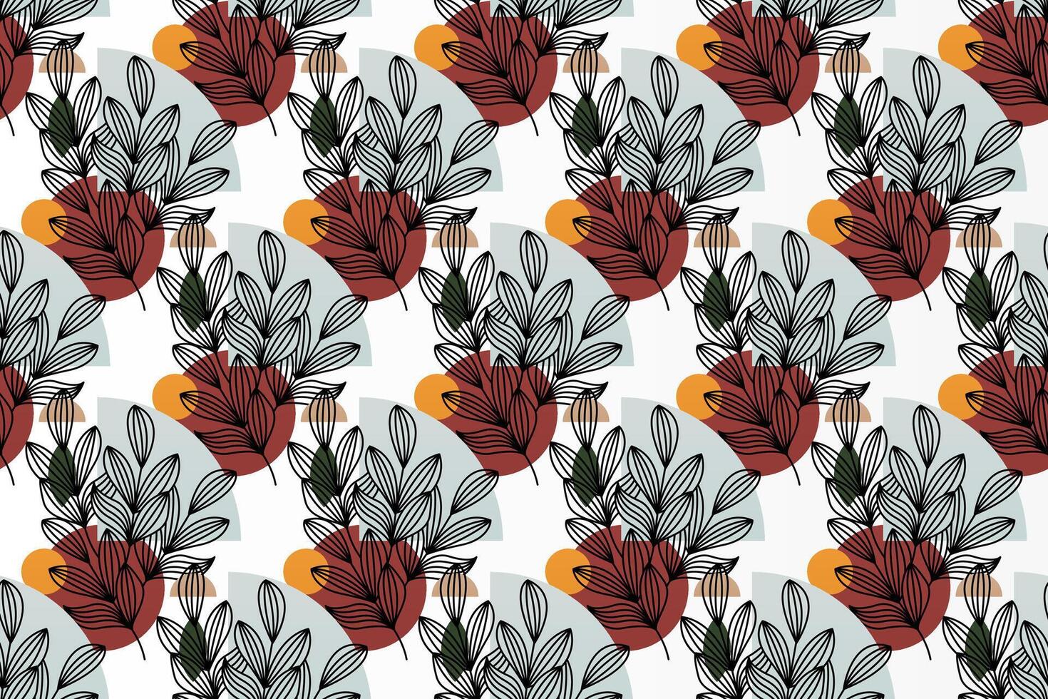 Abstract boho floral seamless pattern background vector