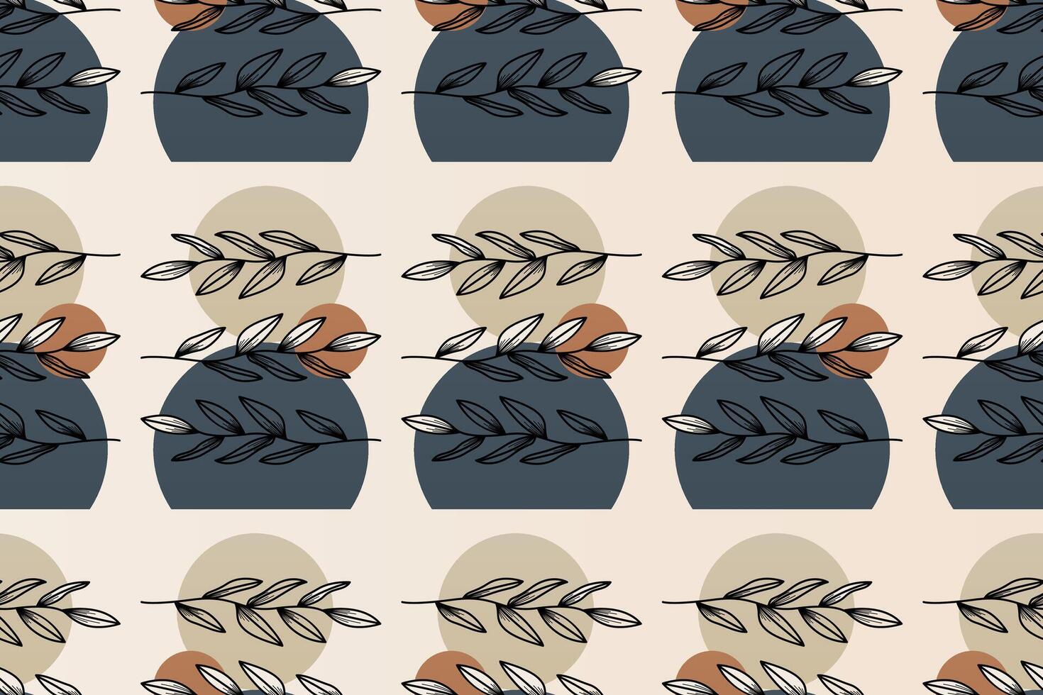 Abstract boho floral seamless pattern background vector