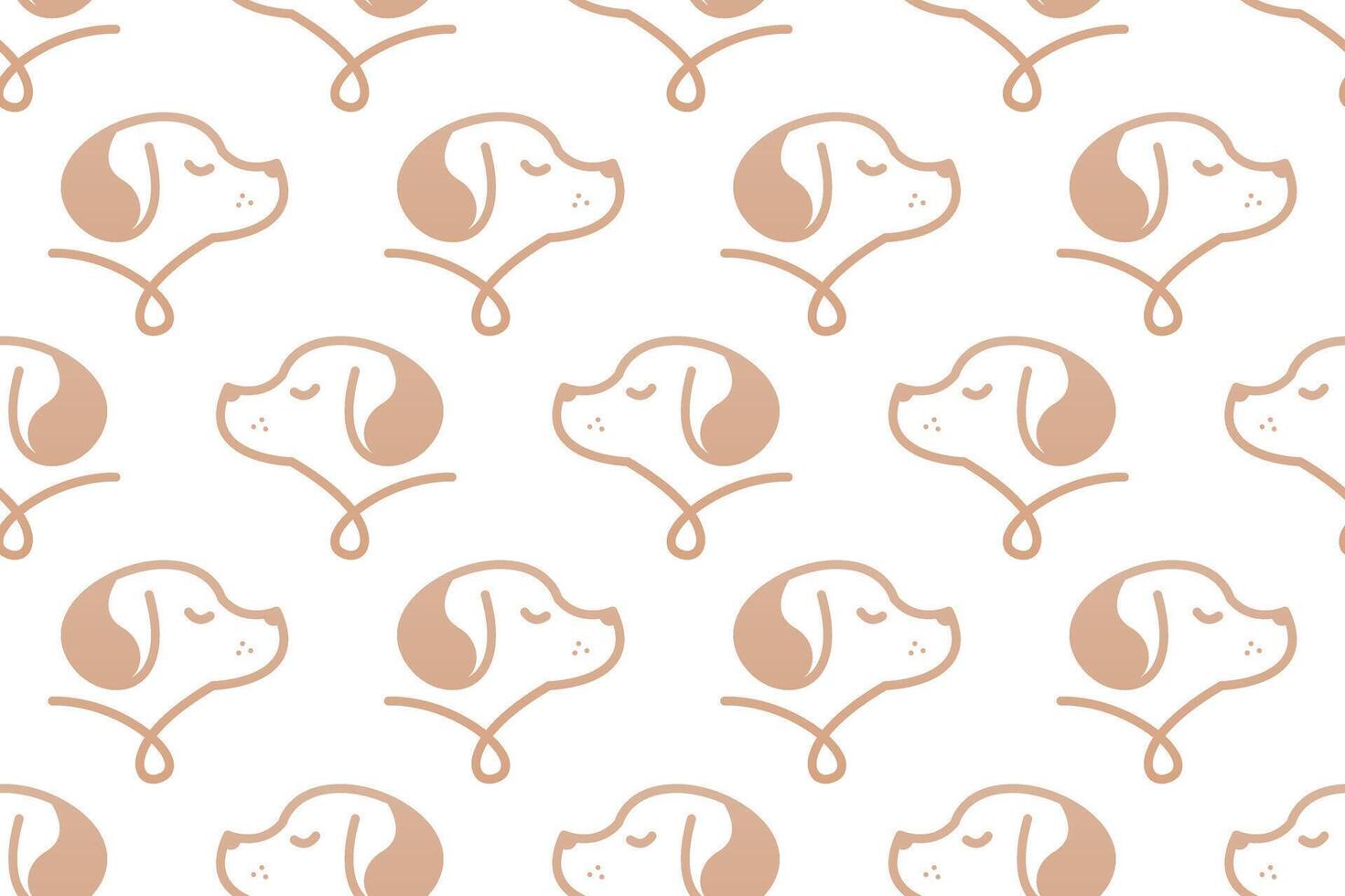 Cute dog seamless pattern background vector