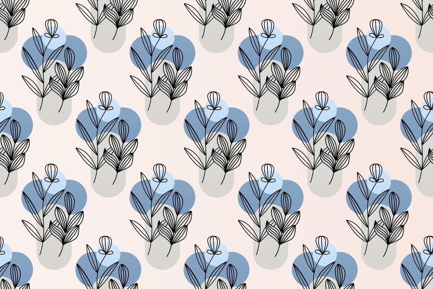 Abstract boho floral seamless pattern background vector