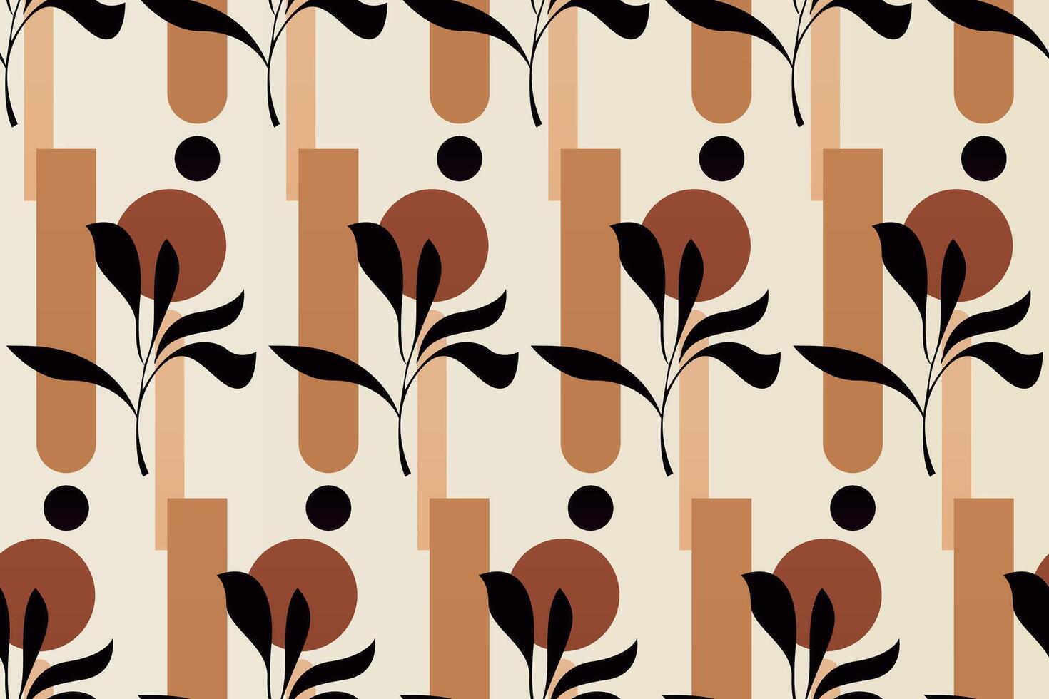 Abstract boho floral seamless pattern background vector